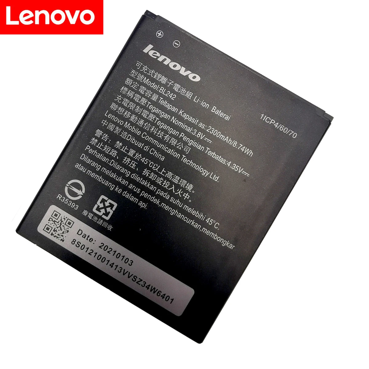original lenovo a6010 battery high quality 2300mah bl242 back up battery replacement for lenovo a6010 plus mobile phone battery free global shipping