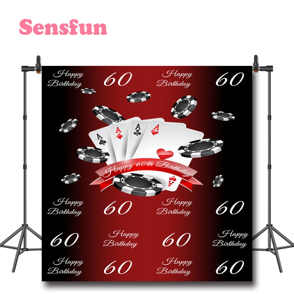 Sensfun пользовательские 60th день рождения фотографии фоны казино тема фото фон
