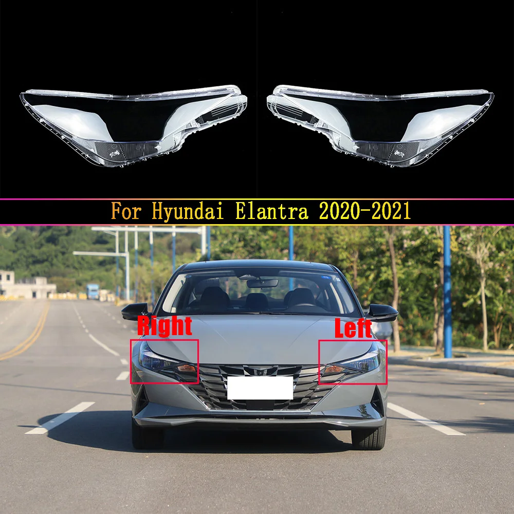 

Car Headlight Cover Lens Glass Shell Front Headlamp Transparent Lampshade Auto Light Lamp For Hyundai Elantra 2020 2021