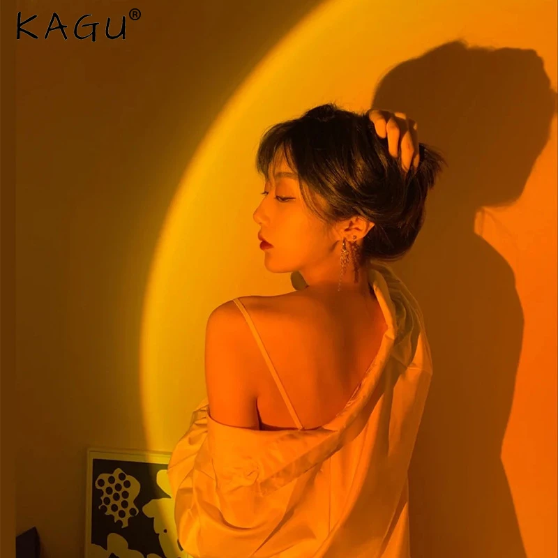 

Лампа-проектор с закатом, радужная атмосфера, светодиодный светильник для дома, спальни, кофейного магазина, фон для украшения стен, настоль...