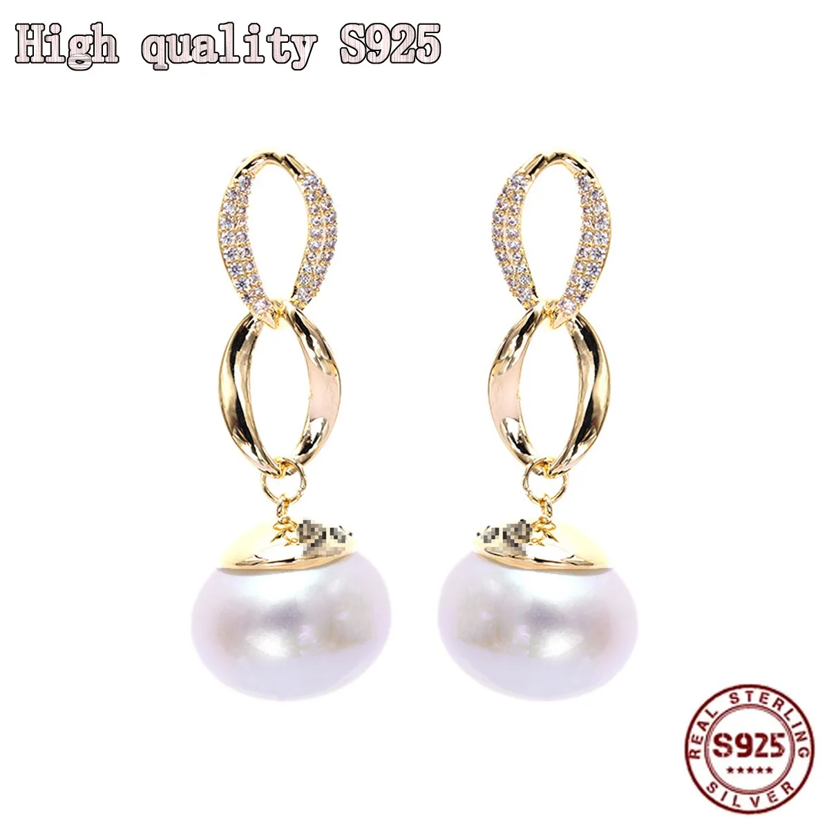 

Женские серьги из серебра 925 пробы, с жемчугом