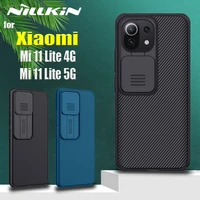 slide camera protection case for xiaomi mi 11 lite 5g4g nillkin lens protect privacy shockproof back cover for xiaomi mi11 lite