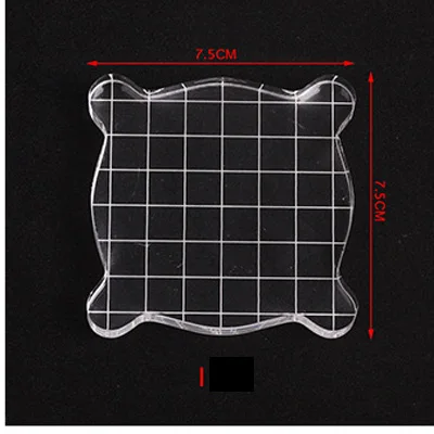 I. 7.5x7.5cm curve Акриловый блок для прозрачного штампа, необходимые инструменты для штамповки для скрапбукинга, рукоделия, штампы для изготовления прозрачных уплотнительных ручек, блоки - Цвет: I. 7.5x7.5cm curve