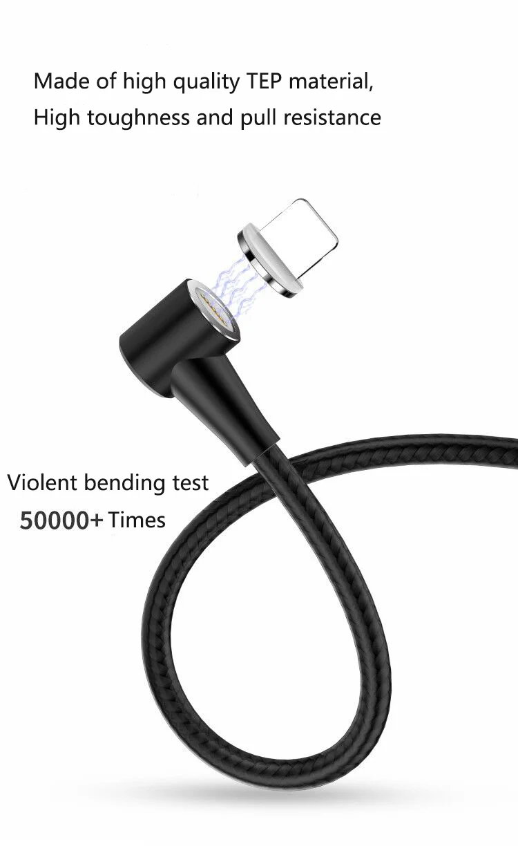 Магнитный кабель для быстрой зарядки 3 А 1 м Micro usb type C для samsung Xiaomi iPhone Micro usb type-C Магнитный кабель для зарядки и передачи данных