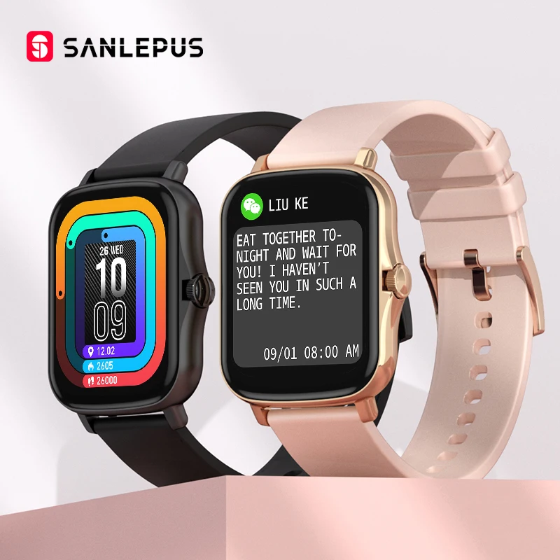 

SANLEPUS 2022 New Smart Watch Waterproof Fitness Bracelet Men Women Smartwatch Heart Rate Monitor GTS 2 For Android Apple Xiaomi