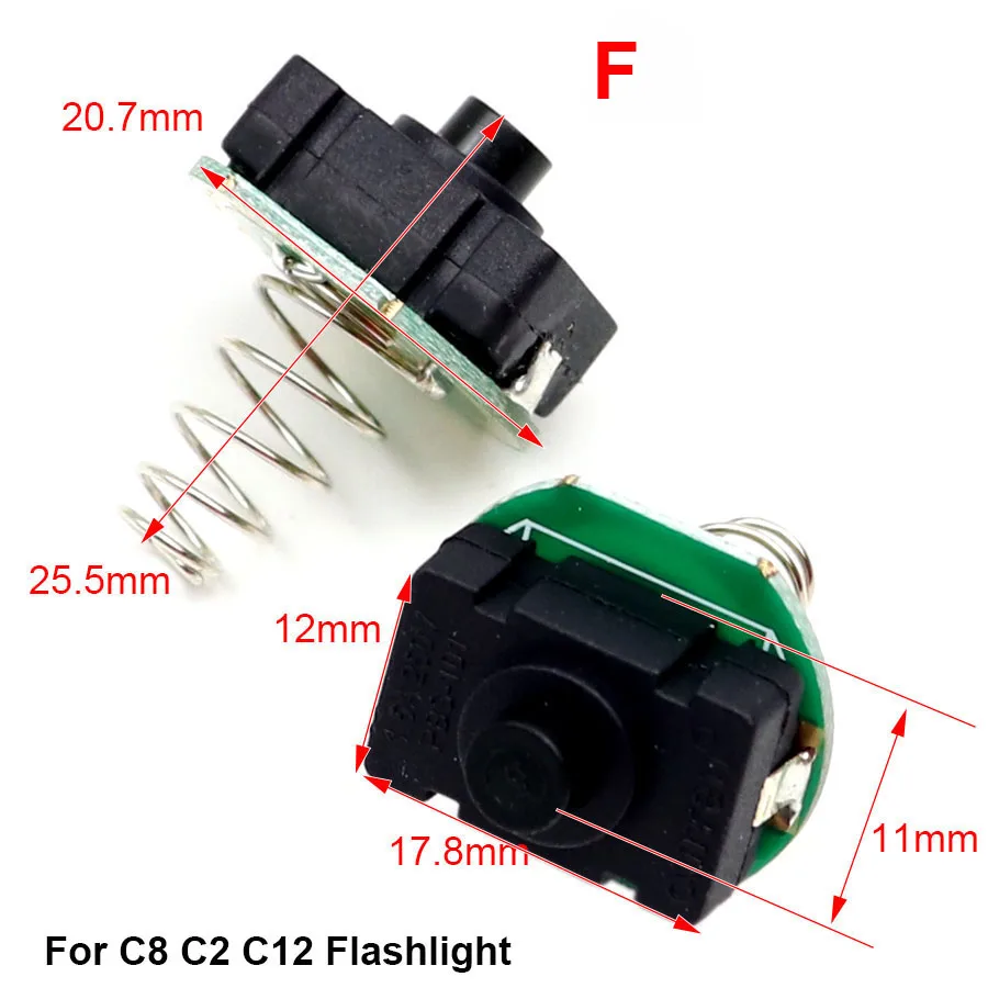 Различные светодиодные ламсветильник-вспышки Φ 501B 502B C8 нажимная кнопка клик