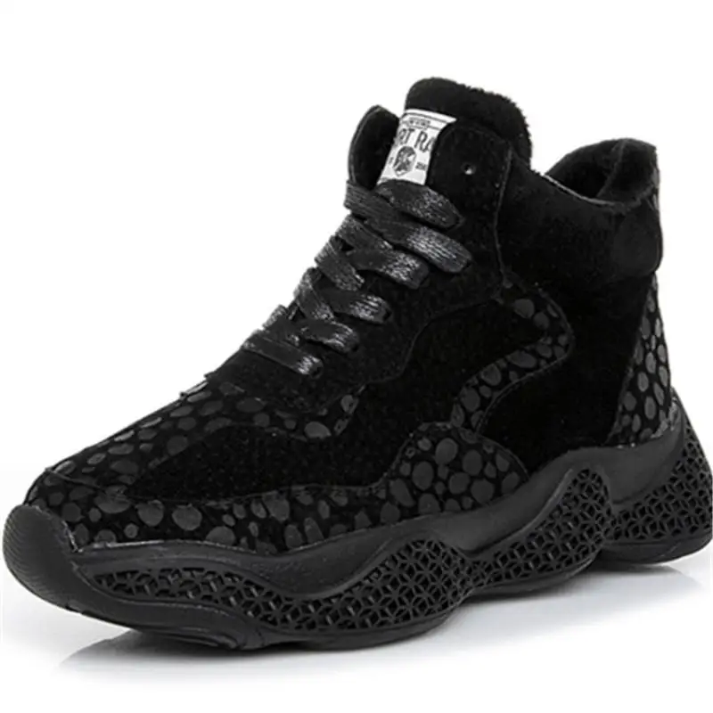 Женские кроссовки на платформе SWYIVY зимняя модная обувь из натуральной кожи