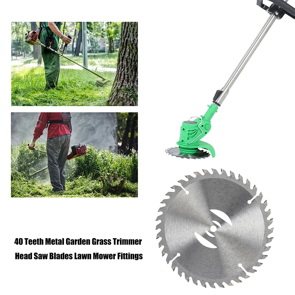 

40 Teeth Metal Grass Trimmer Head Blade Replacement Electric Weeder Saw Blades Lawn Mower Fittings Accessories for Garden Tool P