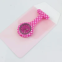 polka dot pattern silicone nurse watchpen pag set solid color pencil case quartz doctor watch set for hospital work