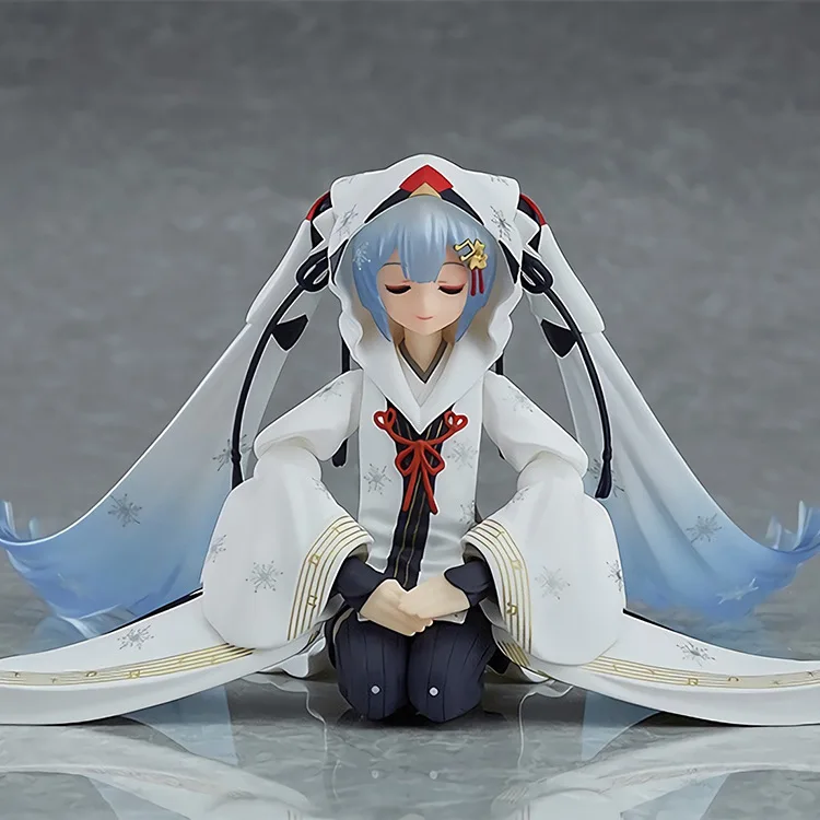 15CM FIGMA EX-045 Snow Hatsune Miku Crane Priestess Ver Anime PVC Action Figures toys figure Toys For Kids children gifts | Игрушки и