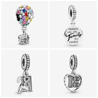 MC S925 Серебряный ослепительный Гелиевый шар Хэллоуин шляпа сердце шармы Бусины Подходят оригинальная подвеска Пандора Сделай Сам ювелирные изделия 2021 Новинка