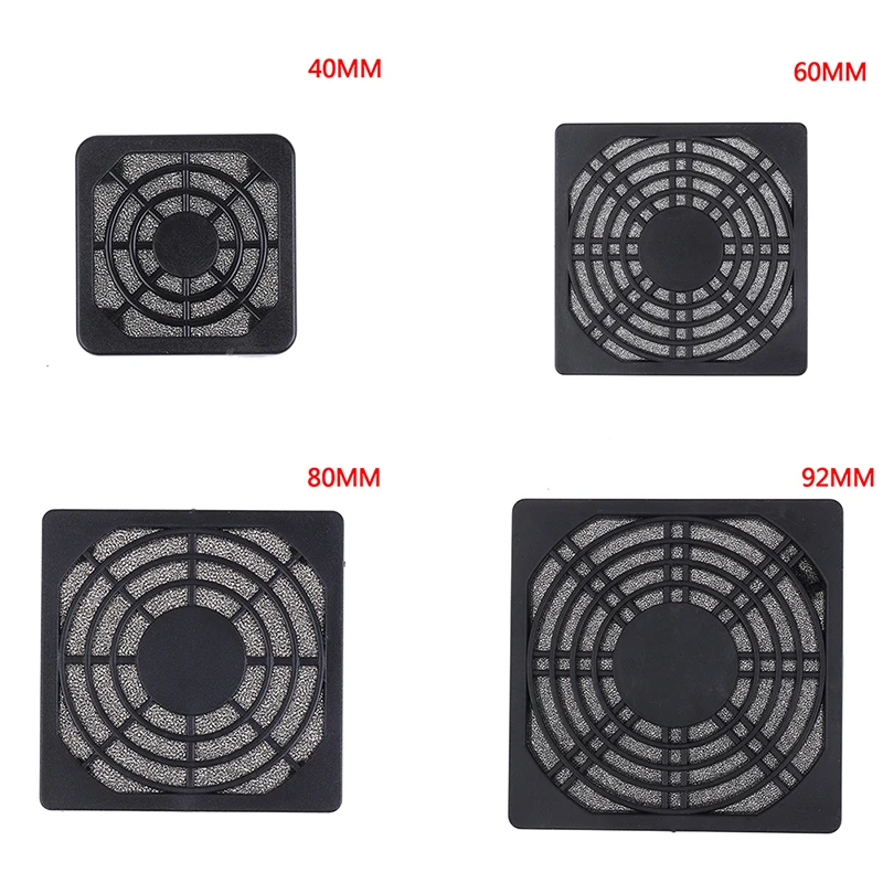 

40mm 60mm 80mm 92mm ABS Case Fan Dust Filter Guard Grill Protector Dustproof Cover PC Computer Fans Filter Cleaning Case