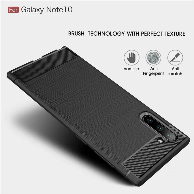 Note10 чехол для samsung Galaxy Note 10 задняя крышка из углеродного волокна роскошный
