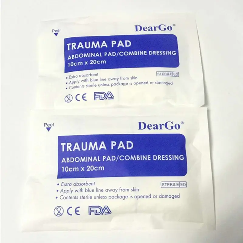 

Pads Haemostatic Cushion Stop Bleeding Non-woven Fabric Absorbent First Aid Kit Emergency Abdominal Pad Combine Dressing