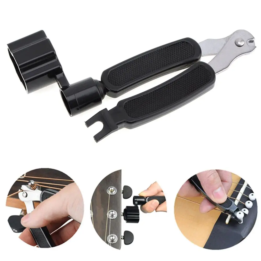 

3 in 1 Guitar Peg String Winder + String Pin Puller + String Cutter Guitar Tool Set Multifunction Guitar Accessories