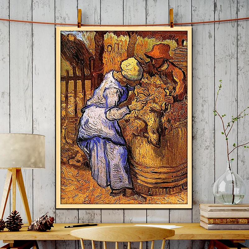 Ван Гог овцы ножницы после просо diy живопись по номерам художественная краска