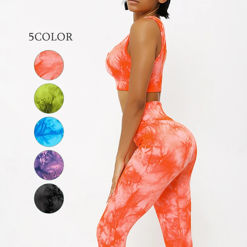 

Seamless Gym Set Women Fitness Clothing Yoga Set Sports Suits Running High Waist Leggings+Push Up Bra Sportswear Athletic
