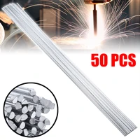 50pcs 1 6mm easy aluminum welding rods low temperature aluminum solder rod no need solder powder for welding supplies 50cm