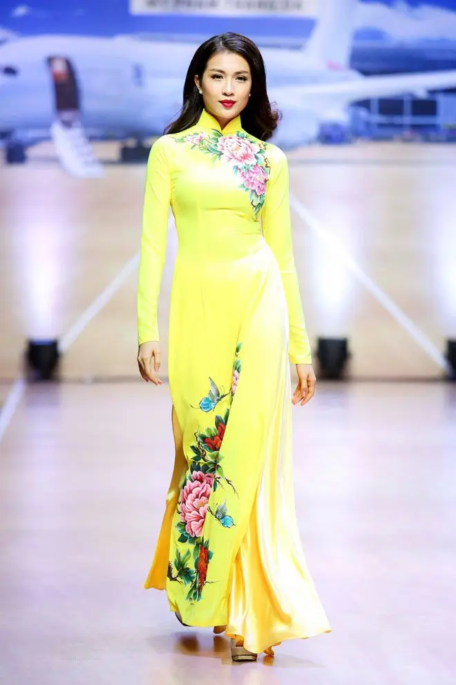 Традиционное черное платье Ципао юбка-Ципао в стиле ретро с пионами ручная