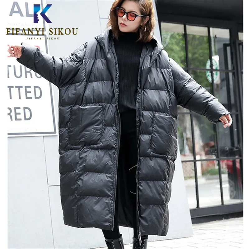 

Parka Women Winter Jacket Long Casual Hooded Coats Thick Warm Cotton padded coat Fashion Oversized Overcoat Jackets Parkas 2019
