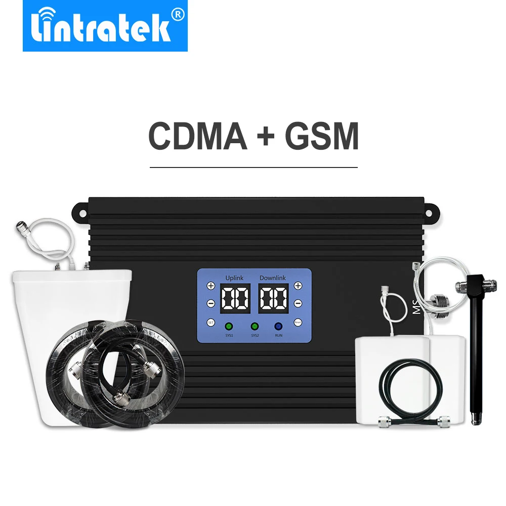 Lintratek Powerful 80dB High Gain Signal Boosters GSM 900mhz 3G UMTS CDMA 850MHz (Band 5) Dual Band Amplifier Set Big Coverage * | Мобильные