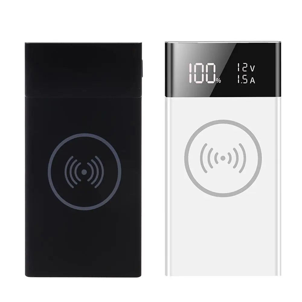 Беспроводное зарядное устройство Qi QC3.0 6 батарей 18650 USB Type C PD чехол без
