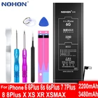Оригинальный аккумулятор NOHON для Apple iPhone 5 6 S 6 S 5S 5C SE X XR XS Max 7 8 Plus 6Plus 7Plus 8 Plus iPhone5 iPhone6 iPhone7 iPhone8