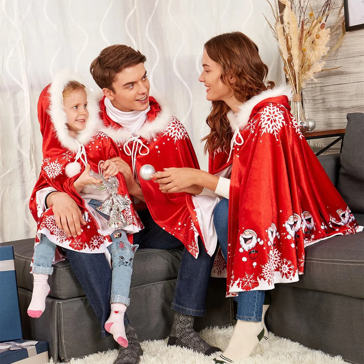 Рождественские пижамы семейная шаль Одинаковая одежда для всей семьи папы мамы