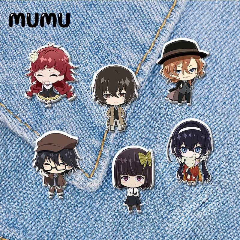 Брошь на лацкан из аниме Бунго бродячих псов Chuuya Ranpo Yosano акриловая брошь ручной