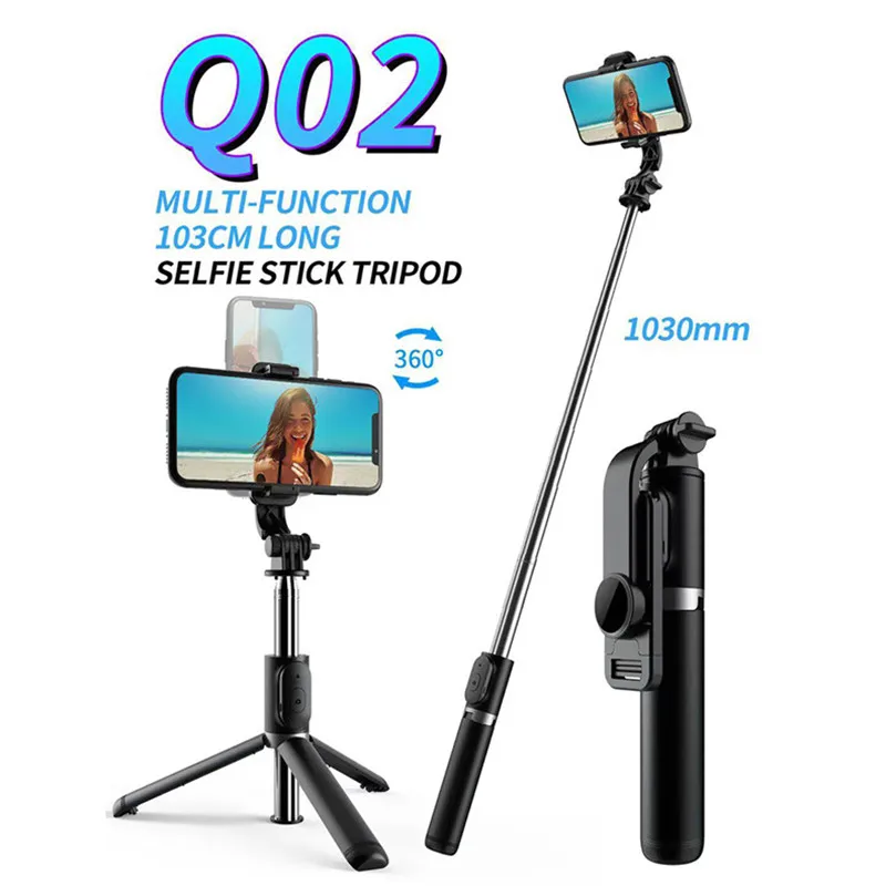 QZT Wireless Bluetooth Selfie Stick Remote Control Phone Smartphone Tripode Tripod Portable Fill Light | Электроника