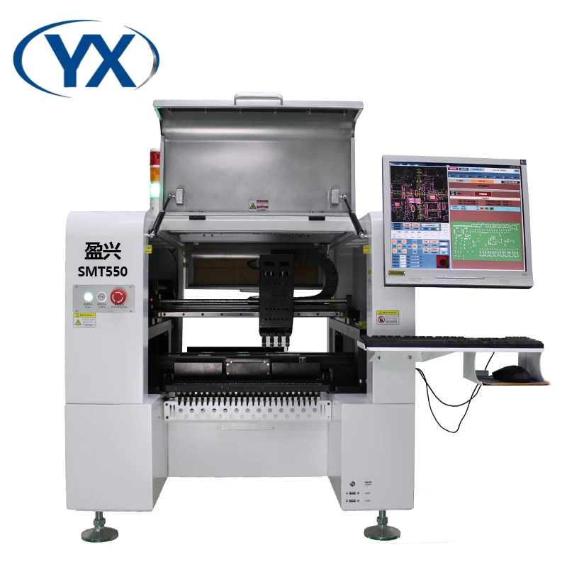 

SMT SMD Soldering Machine with 4 Heads and Servo Motor 50 Feeders Chip Mounting Machine Pick and Place