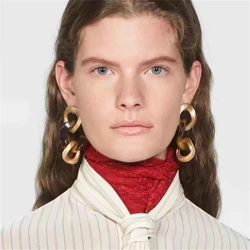 Женские винтажные золотые серьги капли ZG модные большие Brincos рождественские