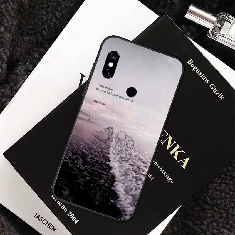 

Rupi Kaur Beach Sea Mountain Lines Art Poetry Phone Case For Xiaomi Redmi 7 8 9t a3Pro 9se k20 mi8 max3 lite 9 note 9s 10 pro