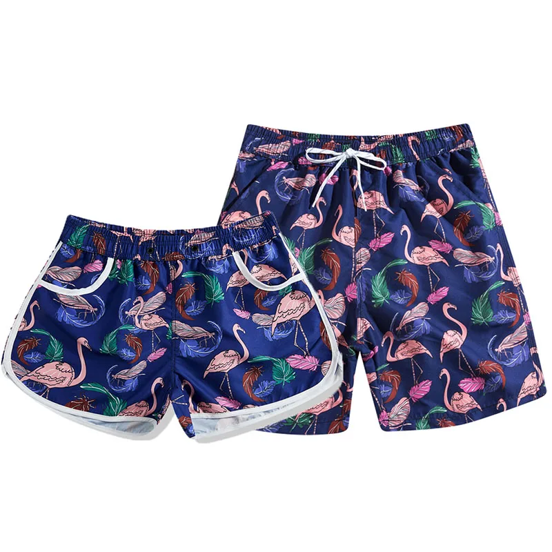 

Print Board Shorts Swimwear Summer Quick Dry Surf Beach Shorts Pants Breathable Holiday Swim Trunks Shorts Men Women Love Couple