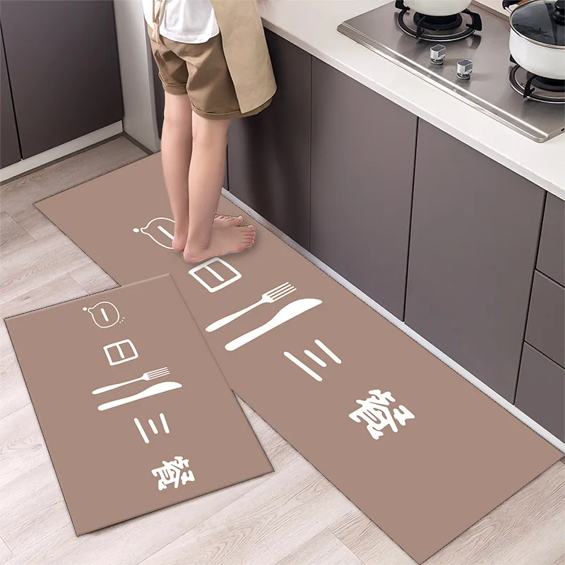 fashionable simple nordic style kitchen floor mat household carpet long strip door mat modern home decor free global shipping