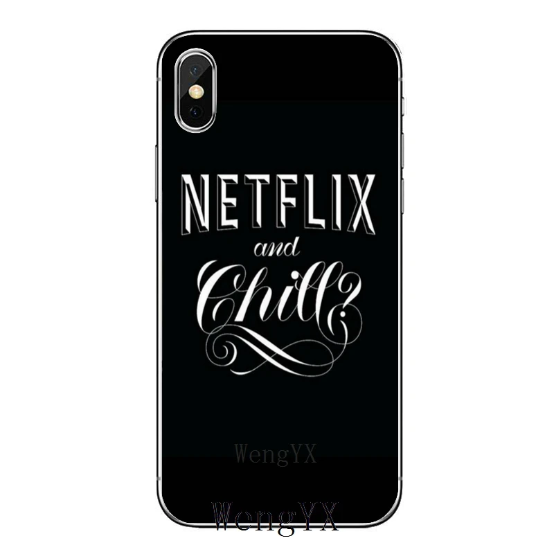 Чехол для телефона Accessories для Huawei P30 P20 Pro P10 P9 P8 Lite Y5 Y6 Y7 Y9 P Smart Plus 2019 в стиле "Netflix and Chill".
