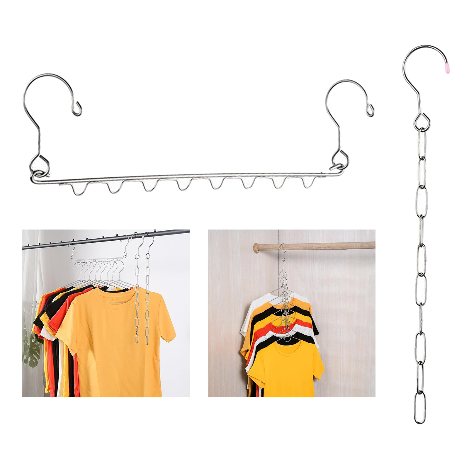 

Space Saving ers Metal Stainless Steel er Magic er Closet Clothes Organizer