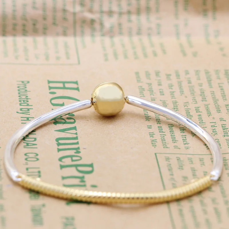 

Hot 925 Sterling Silver Three Section Chain Bracelet Gift For Girlfriend