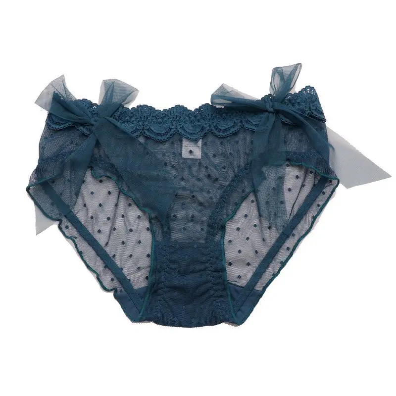 SP & CITY милые кружевные трусики в горошек с большим бантом соблазнительное нижнее