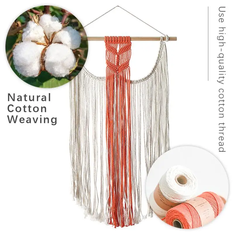 

Wall Hanging Macrame Tapestry Hand-woven Boho Crafts Decoration For Room Bedroom Decoration Macrame Tapestry Home Decor