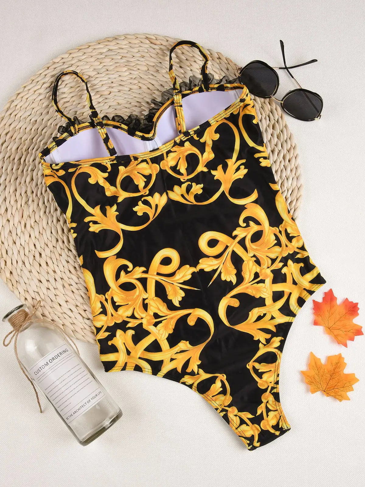 

Women Sexy Summer High Waist Floral Padded Swimwear Swimsuit Beachwear Push Up Bikini Monokini Bathing Suit