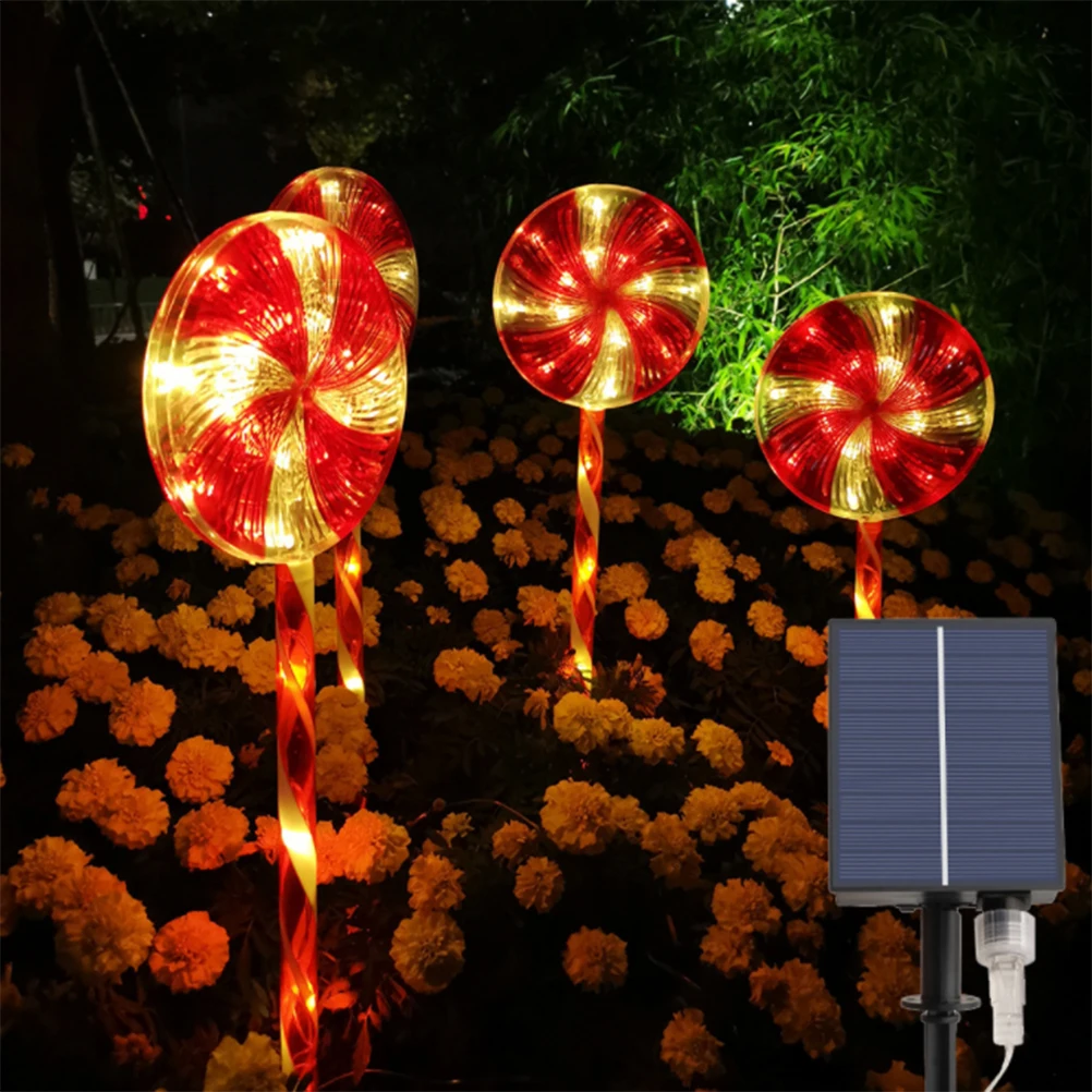 

Solar Christmas Candy Cane Lights Solar Lawn Lamp Outdoor Solar Lights LED Christmas Decor Garden Pathway Markers Candy Lights