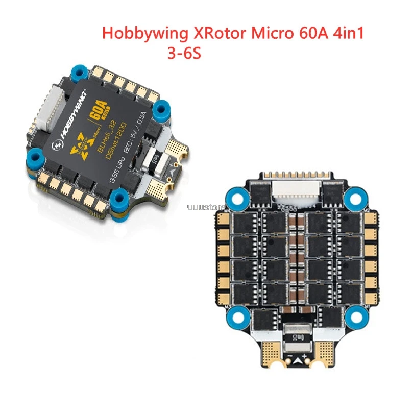 

Hobbywing XRotor Micro 60A 4 в 1 BLHeli32 3-6S ESC для FPV RC гоночный Дрон Квадрокоптер DIY Мультикоптер 30,5*30,5