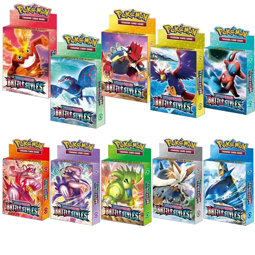2021 Новые популярные карты Pokemon испанские английские французские развивающиеся