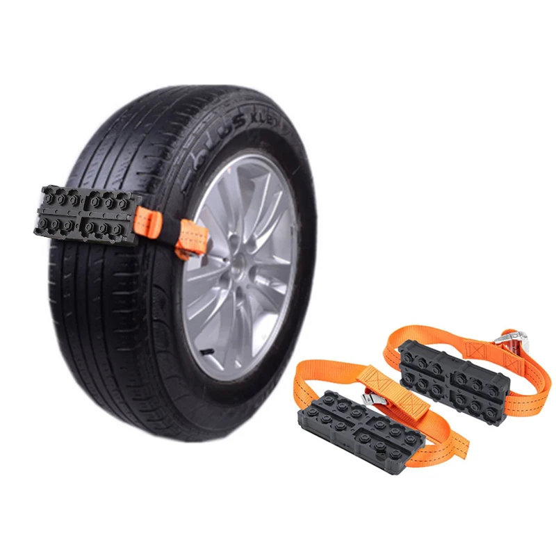 

2Pcs Car Snow Chain Anti-slip EmergencyTire Wheel Chain For Ice/Snow/Mud/Sand Road Safe Driving Truck SUV Auto Car Accessories