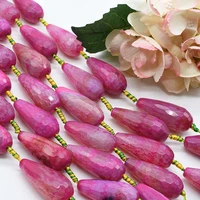2strandslot section water drop bright pink agate natural stone beads for diy necklace bracelet earring pandant jewelry making