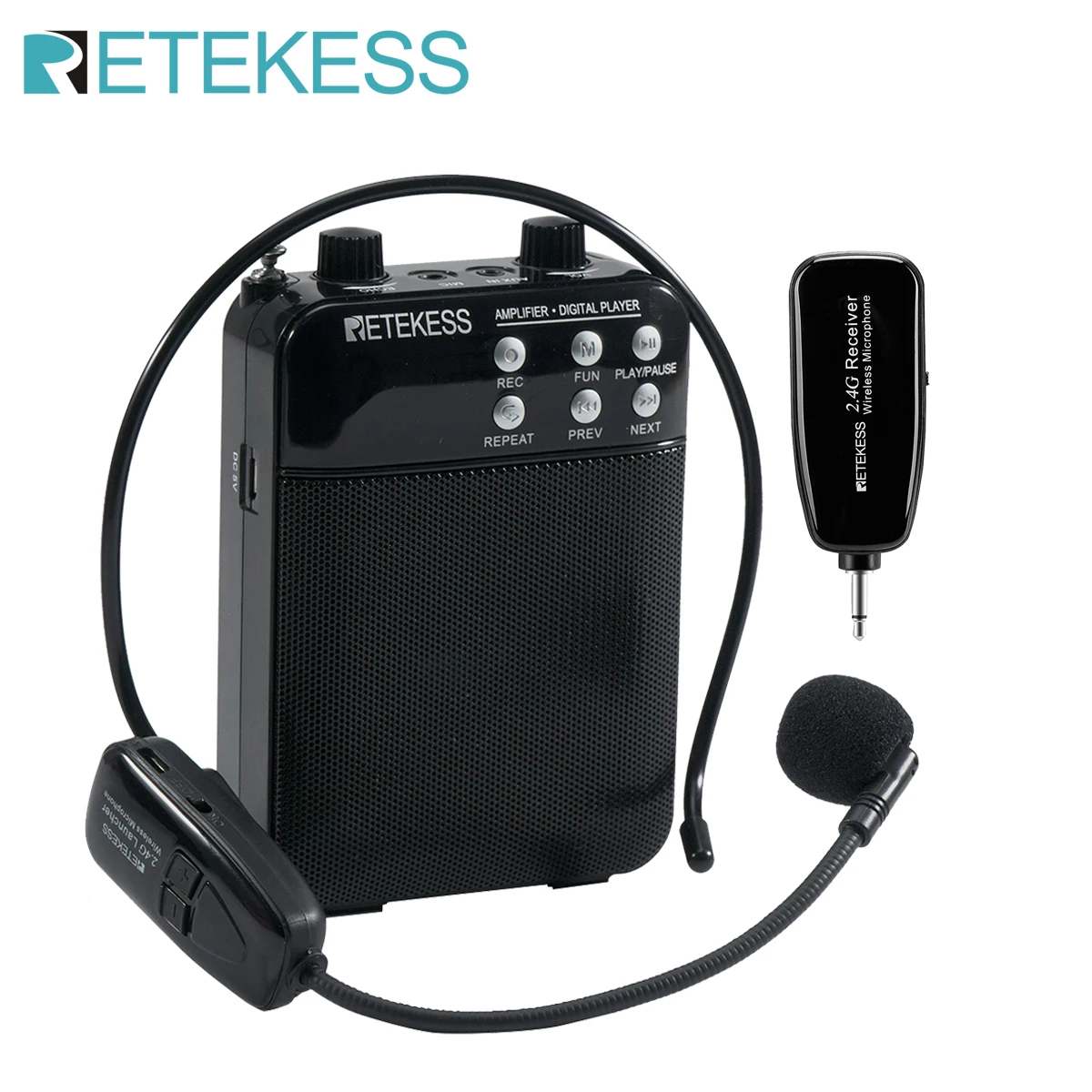 Портативный динамик RETEKESS TR619 с поддержкой fm записи голосового усилителя слот для