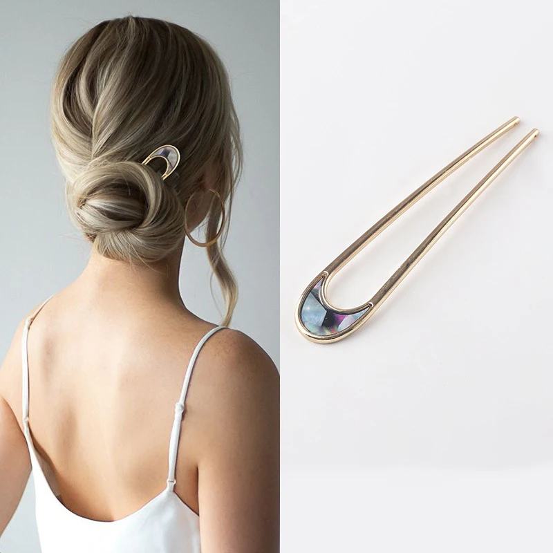 

2021 New Japan Hair Sticks Women Hairclip Simplicity Colorful U Shape Girls Hairpins Hair Sticks Hair Accessories Headwear