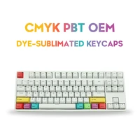 mechanical keyboard pbt keycaps oem profile cmyk 10 keys mac win layout dye sublimation for cherry gk61 anne pro 2 sk61 pc gamer