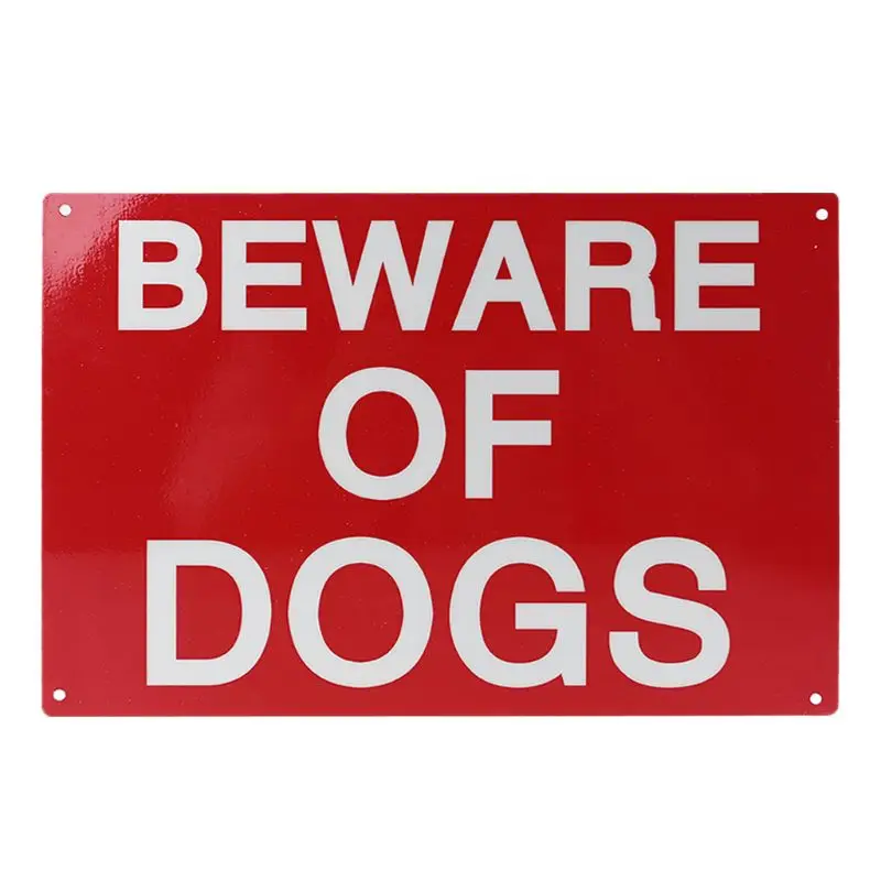 

Indoor Outdoor Use 30x20cm Aluminum Beware of Dog Sign for Fence Gates Indicator T3LB